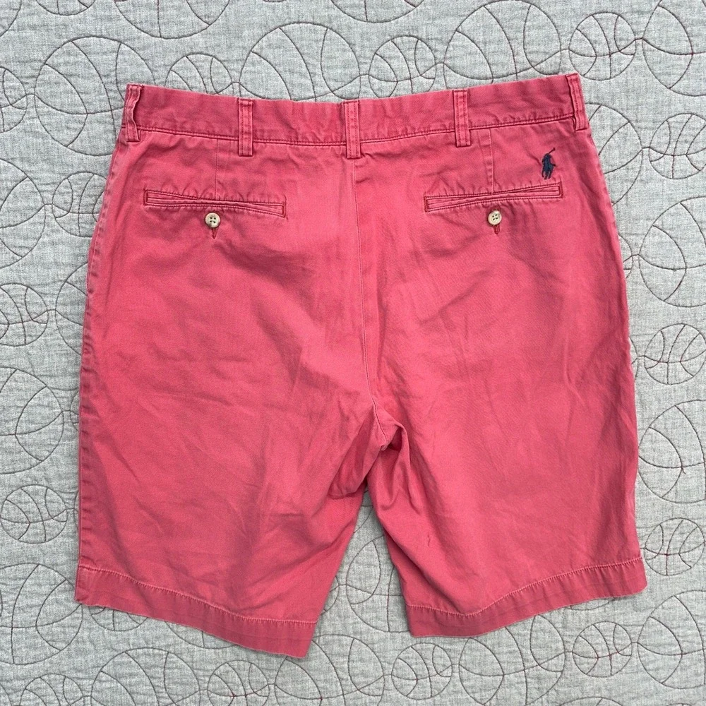 Polo Ralph Lauren Shorts Red Cotton Chino VTG / Mens 34